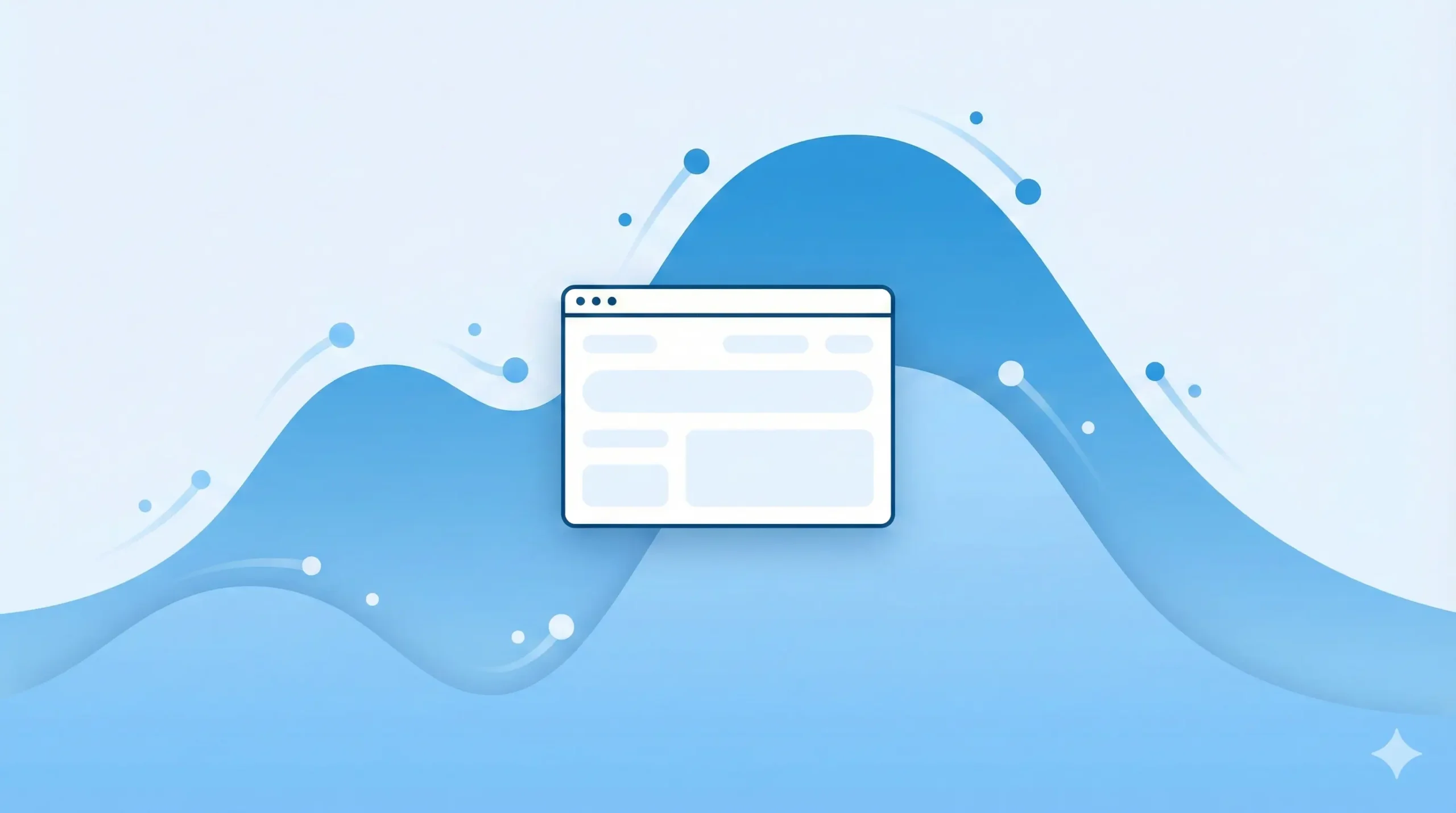 Browser window icon on a blue wavy background, symbolizing Link Exchange Strategy concepts.