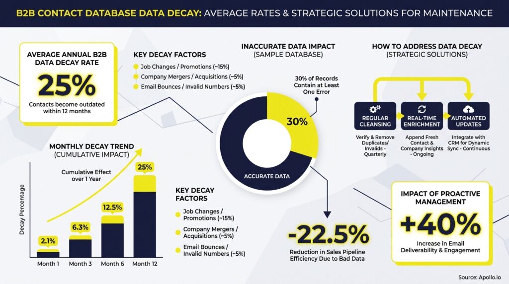 whats the average rate of data decay in a b2b cont infographic 1776850360471